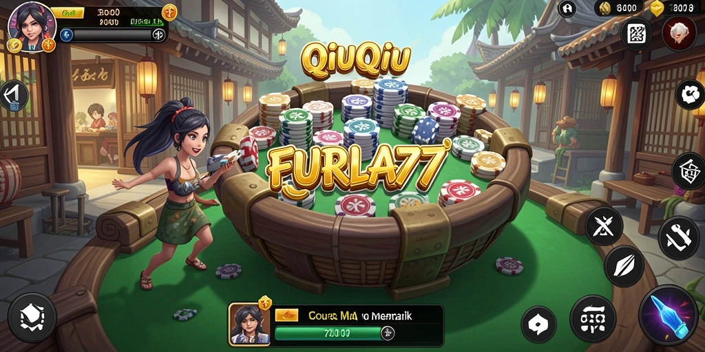 Screenshot gameplay FURLA77 memperlihatkan serunya permainan QiuQiu.