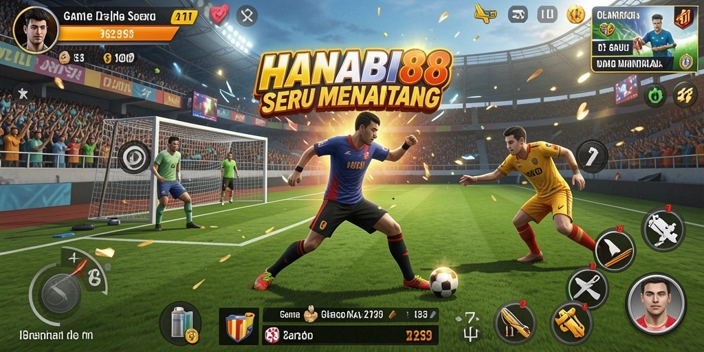 Tampilan gameplay seru di HANABI88 dengan aksi olahraga yang mendebarkan.