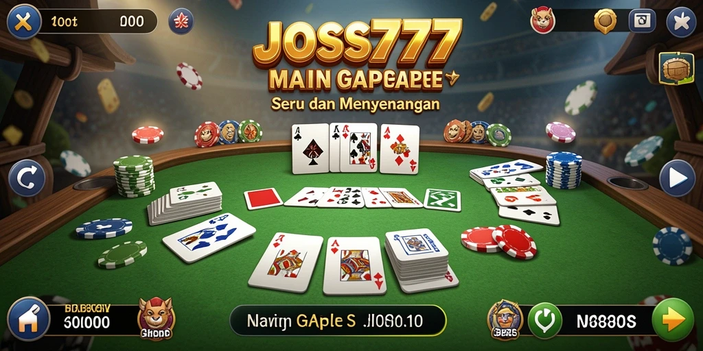 Tampilan gameplay JOSS777 yang menegangkan dan seru.