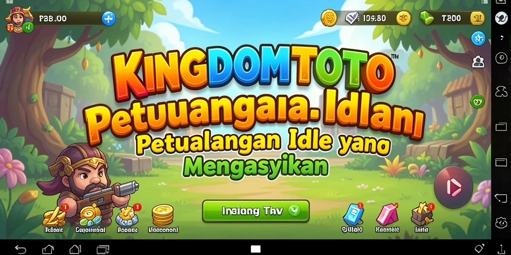 Screenshot KINGDOMTOTO yang menunjukkan gameplay santai dan seru.