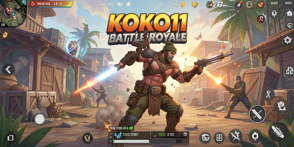 Gameplay menarik KOKO11 dengan pertarungan seru Battle Royale.