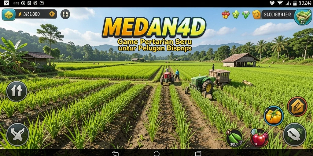 Tampilan menarik dari gameplay MEDAN4D dengan aktivitas bertani yang seru.