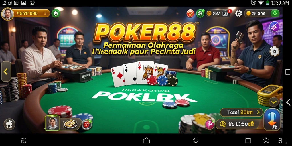Tampilan menarik dari  POKER88 saat gameplay poker.