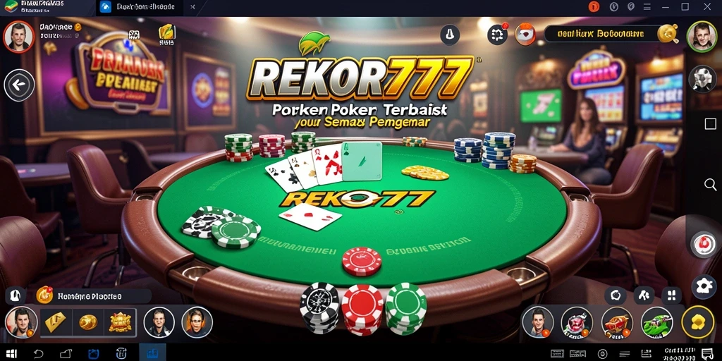 Screenshot utama REKOR777 menampilkan gameplay yang menegangkan dari permainan poker.