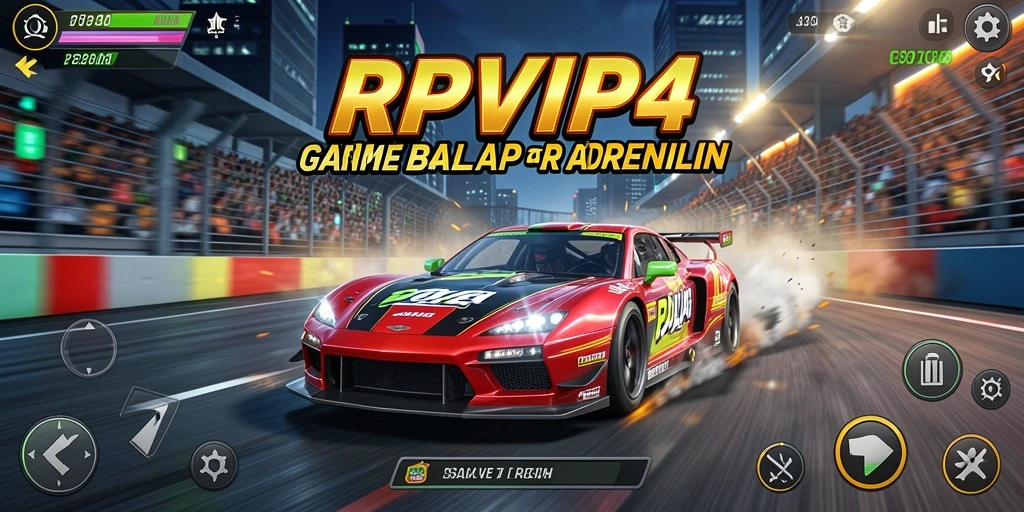 Tampilan beraksi RPVIP4 dengan kecepatan tinggi di lintasan balap.